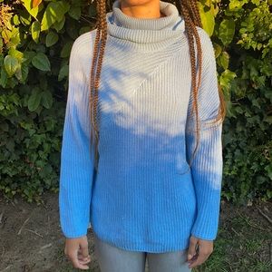Blue turtle neck sweater